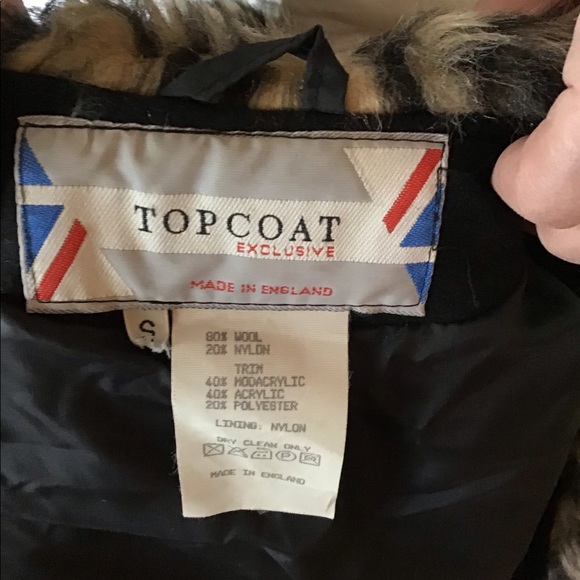 Vintage faux Fur Leopard Collar black jacket - Picture 4 of 4